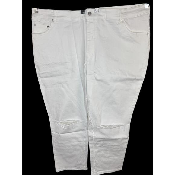 Candace Cameron Bure White Distressed Skinny Jeans Women’s Size 22WP Cotton - Picture 1 of 9